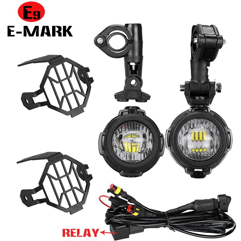 2 stk 40w led ekstra lampe 6000k super lyse tåge kørelys sæt led lys pærer drl til motorcykel bmw  k1600 r1200g: Et sæt