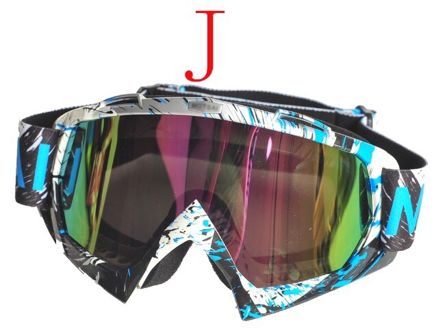 Goggle Getinte UV Streep Motorbril Motocross Bike Cross Country Flexibele Goggles Sport Bril: J