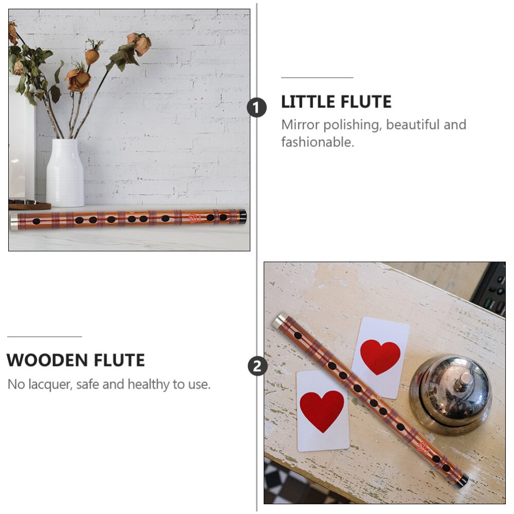 1 Set Portable Flute Vertical Flute Musical Instrument Chinese Bamboo Flute