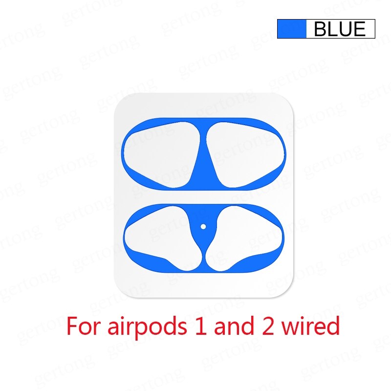 Metal Dust Guard Sticker Case for Apple Airpods Pro Earphone Cover for Airpods 3 Air Pods 3 2 Headphone Charging Box Accessories: Blue