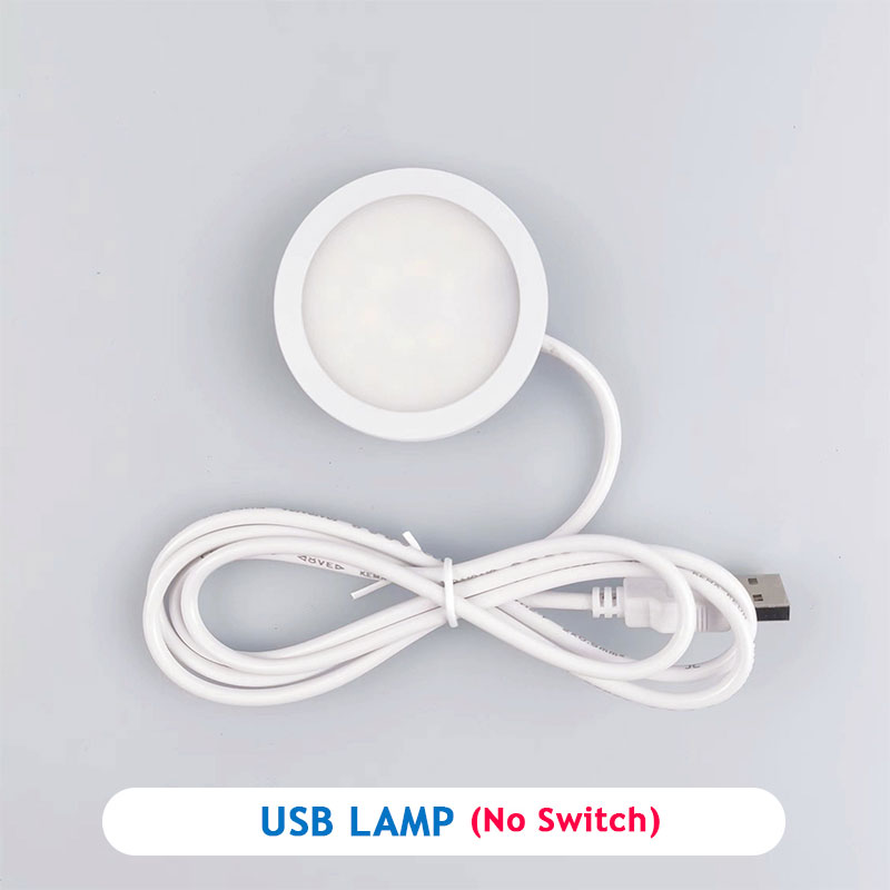 USB 5V LED Strahler 3W Ultradünne Schrank-Minilampe mit Schalter-Anzeige, Schmuck-Deckenstrahler mit 3M-Aufkleber für Höhle Innenbereich: L / dunkel rot / 4w