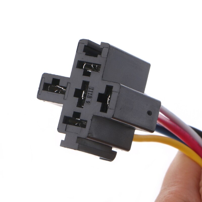 Pre Wired 5 Pin Relay Mounting Base Socket Holder 12V 24V 40A