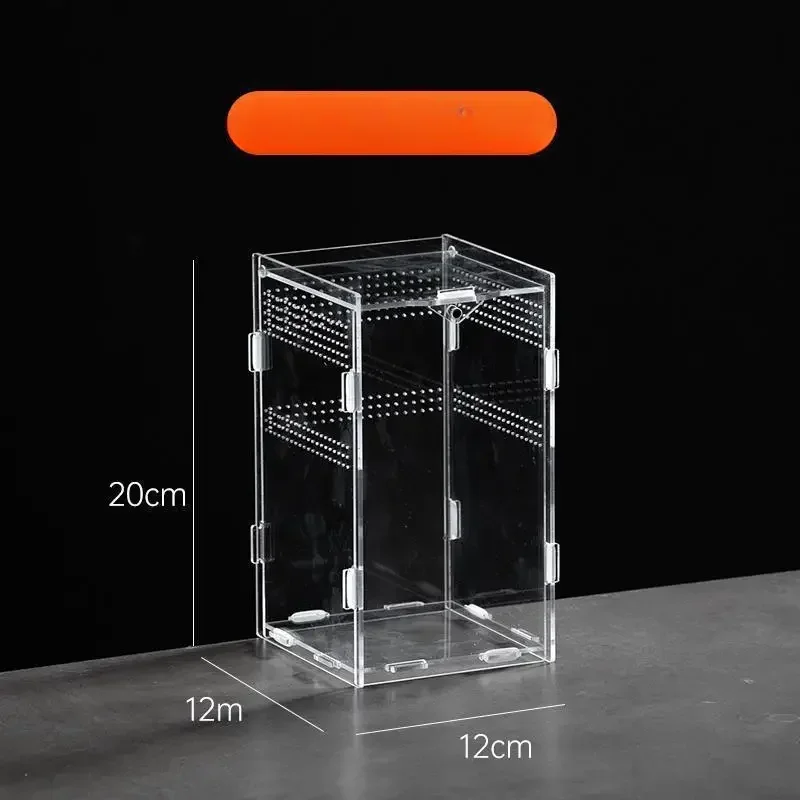 Acrílico transparente réptil terrário caixa de reprodução gaiola tartaruga nano arboreal tarântula gabinete querido dragão répteis habitat: Verde claro