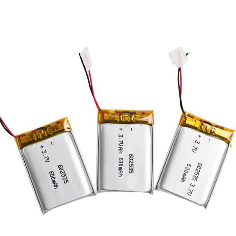 3,7 v 600mah 602535 062535 Lithium-ionen Polymer li ionen Akku Für DVR GPS MP4 Tachographen bluetooth kopfhörer batterie