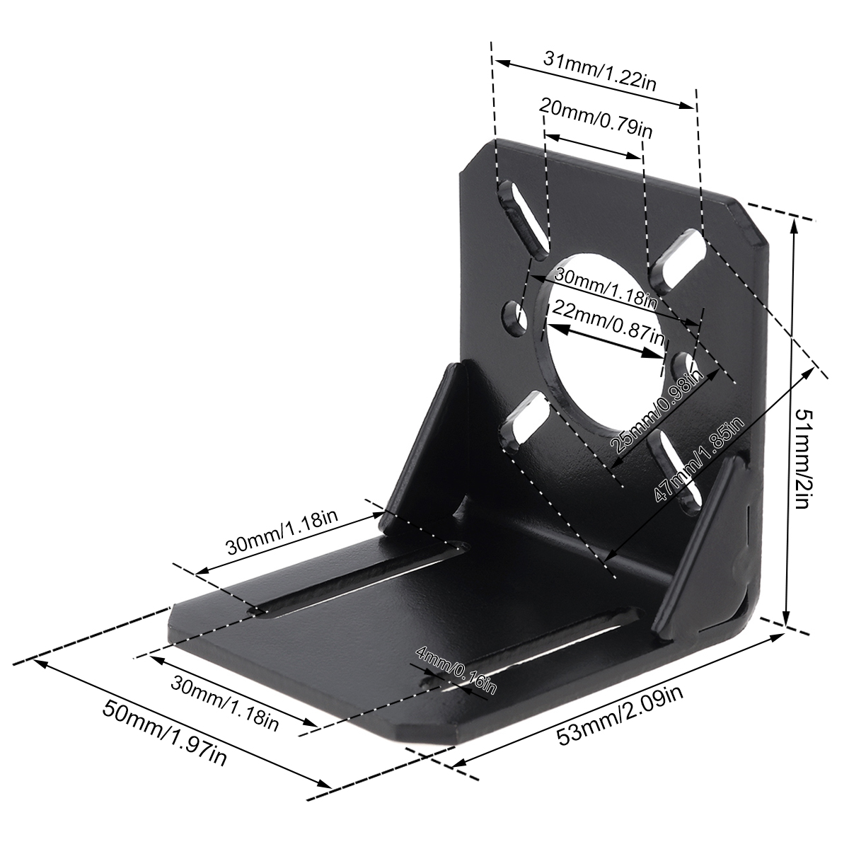 775 Motor Mount Bracket Universal Straight Plat Fixing Mounting Bracket for 750/755/775/795/895 DC Motor 28/35/42 Stepper Motor