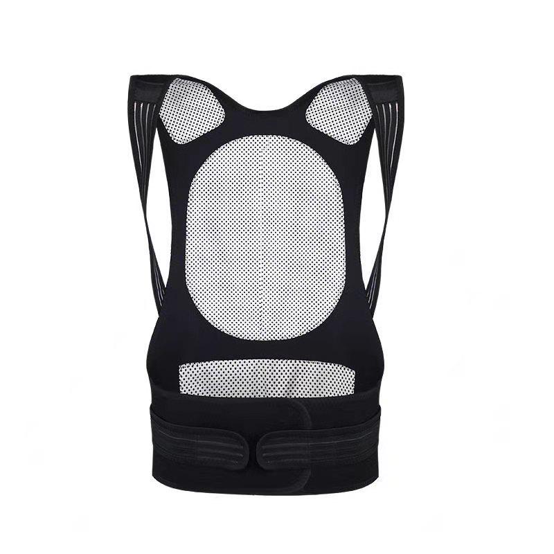 Épaulettes chaudes bossue Correction ceinture taille chaleur gilet aimant chauffage gilet soutien lombaire ceinture Posture correcte bande: A / XL