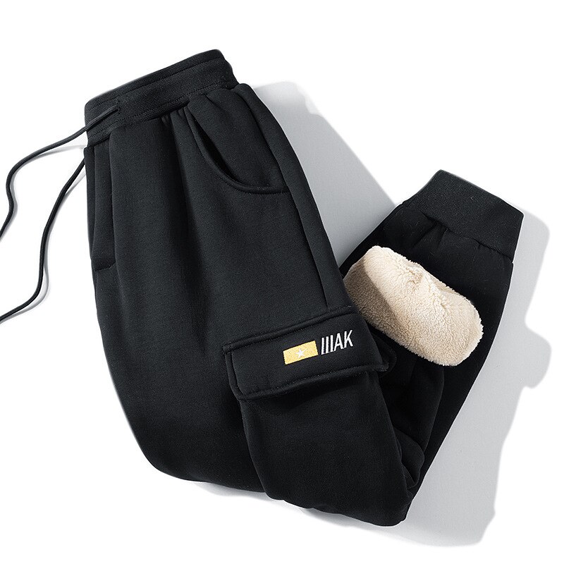 Winter Thickness Fleece Men Pant Thermal Sweatpant Male Running Jogging Exercise Workout Casual Sport Trousers Sportswear