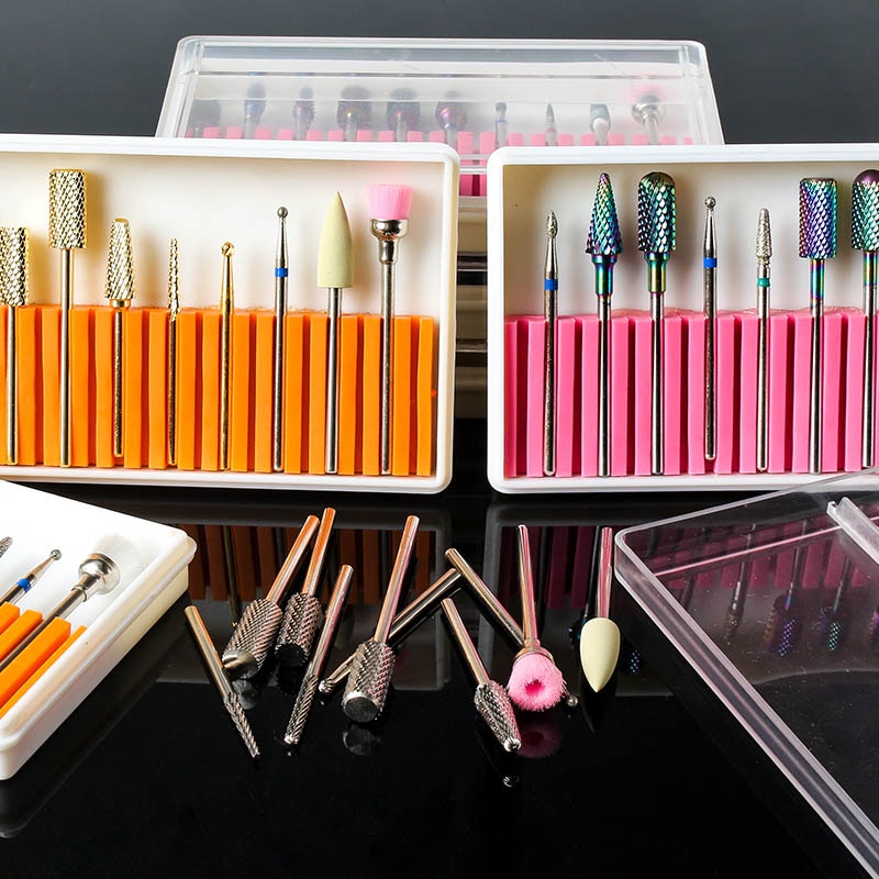 10Pcs/box Cone Tip Ceramic Electric Cuticle Clean Rotary Manicure Sander Tool Grind Head Mill Cutter Pedicure Nail art Drill Bit