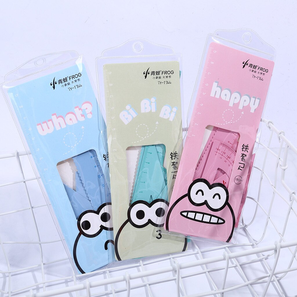 Four-Piece Ruler Geometric Ruler Drawing Boutique Standard Set of Student Office Ruler