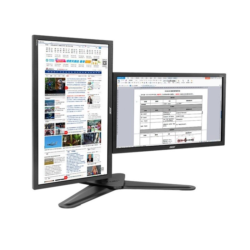 Desktop Vrij Staande Dual Monitor Stand Arm Verstelbare Display Standaard Houder Beugel Voor Twee 10 &quot;-30&quot; Lcd monitor Max Belasting 10Kg