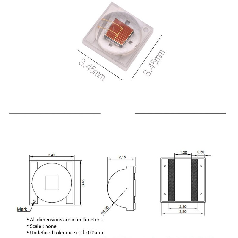 Keramik lampe perlen 3W 3535 verrotten licht 655nm LED660nm 665nm 670nm hoch Energie ullt anlage lampe perlen