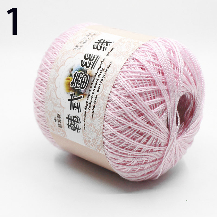 50 g/rollo de hilo de encaje de 0,8mm, hilo de algodón de ganchillo hecho a mano, línea DIY de lana fina para accesorios de costura tejidos de punto: Verde militar