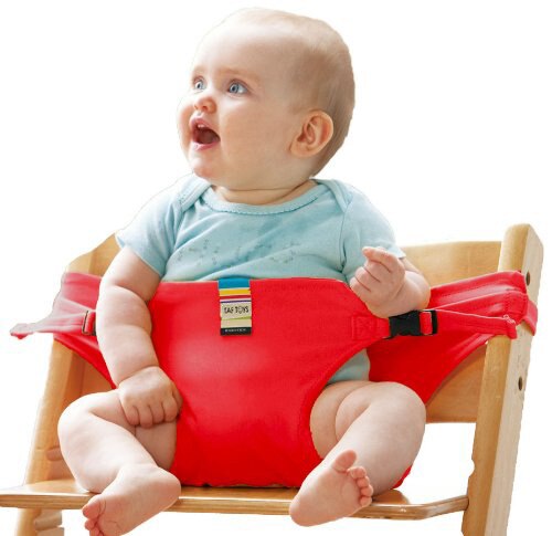 Baby bærbar sæde baby spisebælte stol spædbarn rejsesæde børn spisestue sikkerhedssele stol: Rød