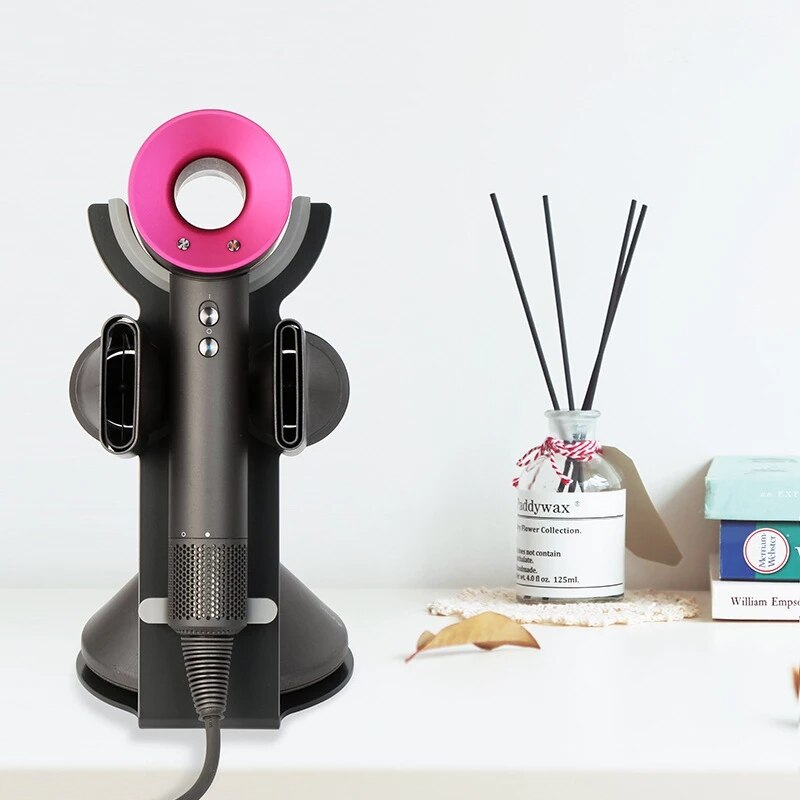 Supporto per asciugacapelli supporto per asciugacapelli Dyson staffa portatile con portaoggetti Super magnetico per ugello per asciugacapelli Dyson da bagno