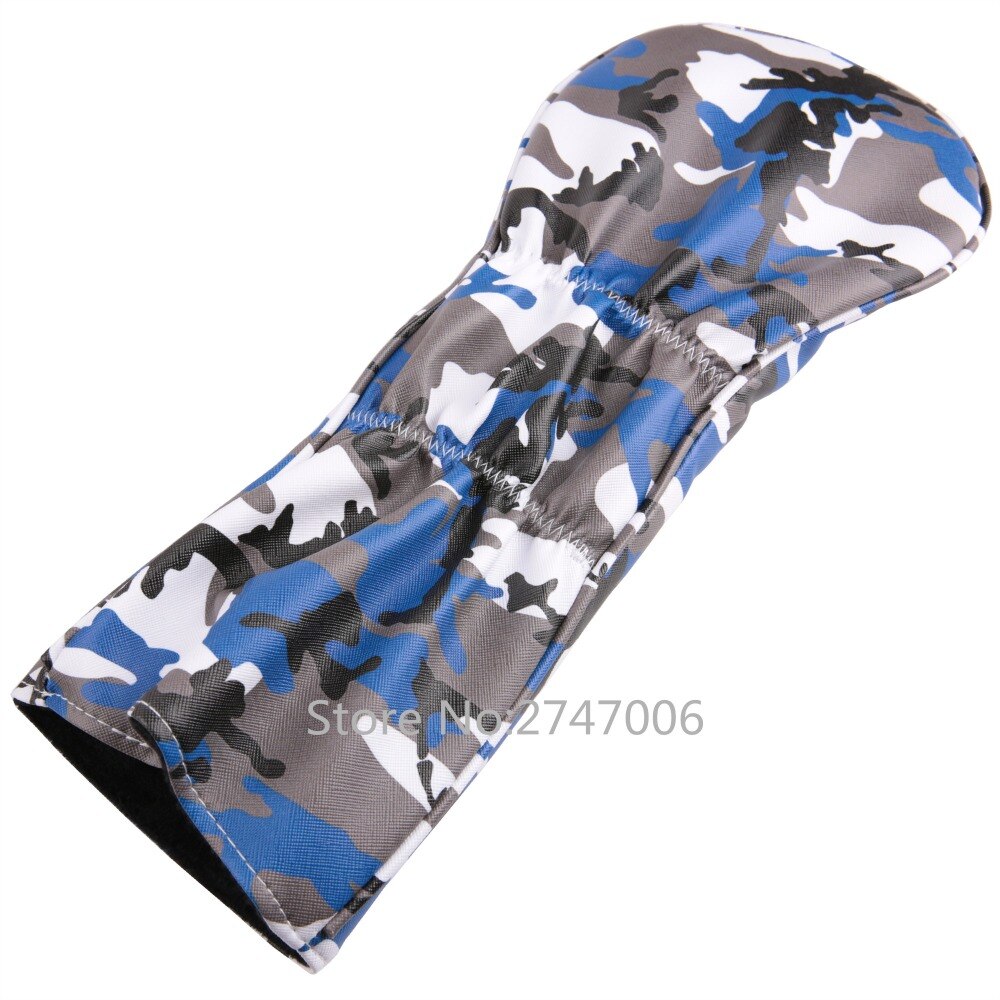 Camouflage Golf Head Covers For Driver Fairways #3 #5 Hybrids Waterproof Pu Leather Golf Clubs Wood Cover Set