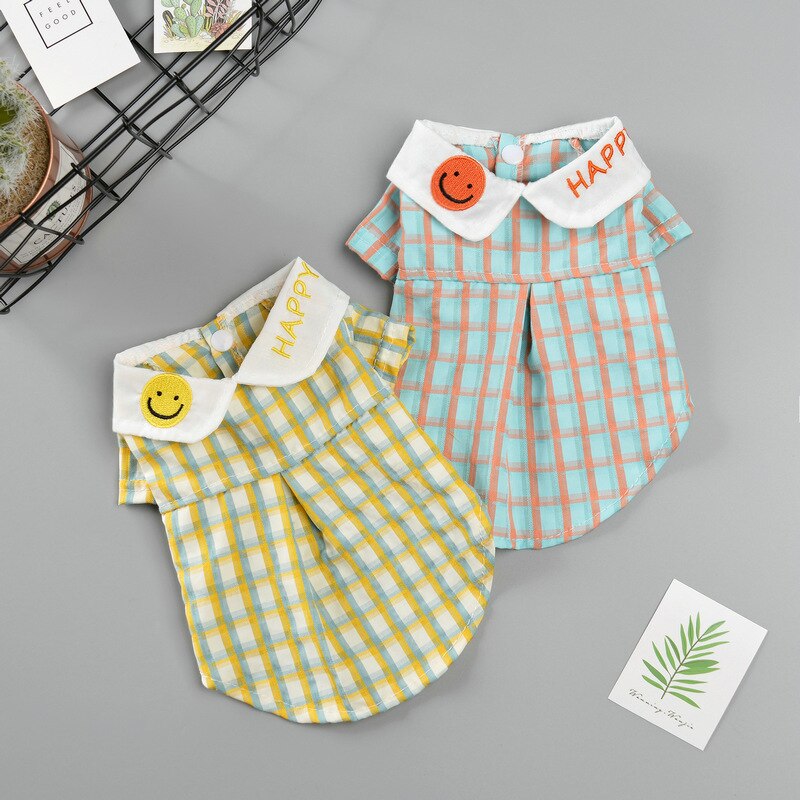 Camisa a cuadros para perro, ropa para cachorros, perros pequeños y medianos, ropa para mascotas, ropa bonita para perros y gatos, trajes de chaleco