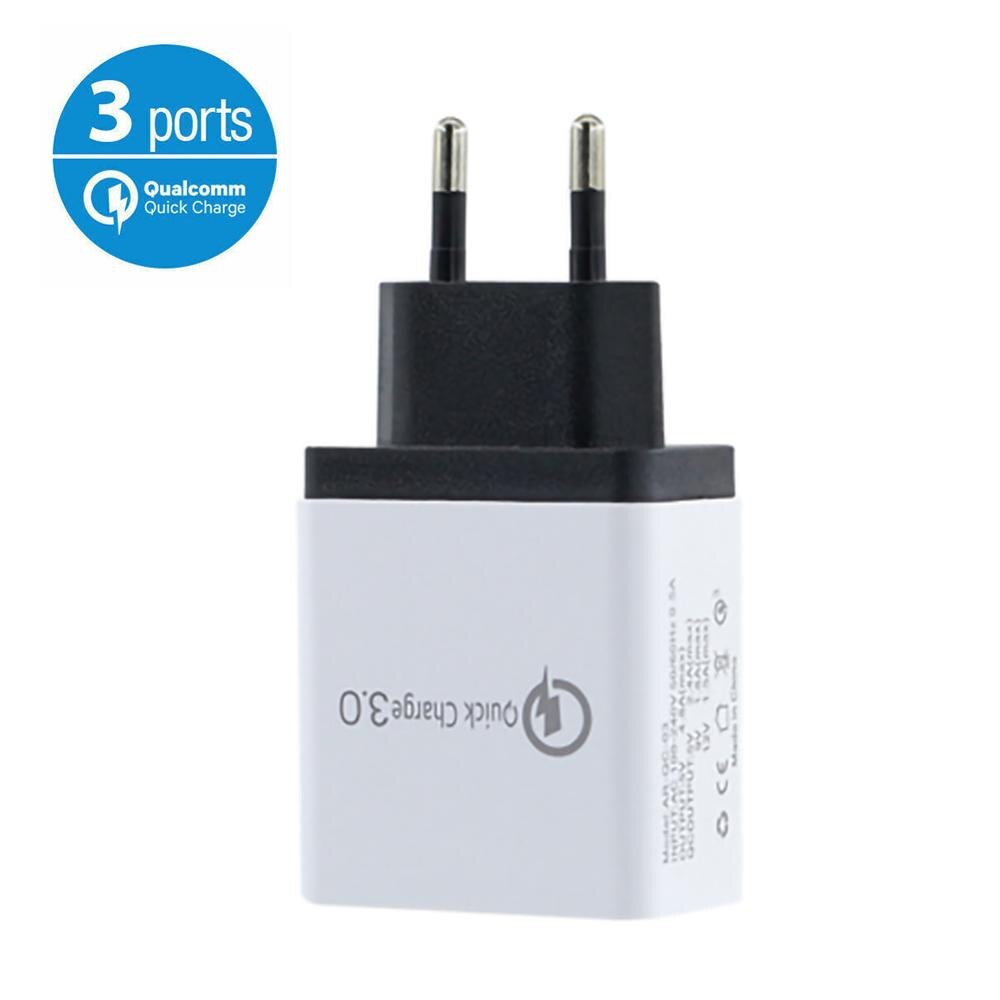 Handy Quick Charge QC 3,0 Schnelle ladegerät USB tragbare Lade Handy Ladegerät Für Die Meisten Handy: Black White