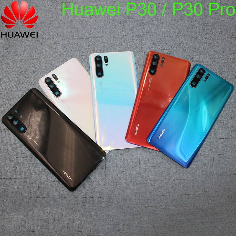 Original Huawei P30 Profi P 30 Zurück Batterie Abdeckung Hinten Glas Tür Gehäbenutzen Ersatz Tafel fallen Für p30Profi Mit Kamera objektiv &Ampere; Logo