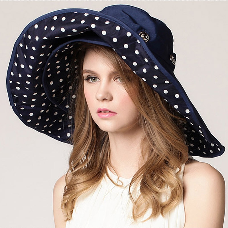 Seaside Sun Visor Hat Female Summer Sun Hats For Women large Brimmed Sun Hat Folding Beach Girls Caps