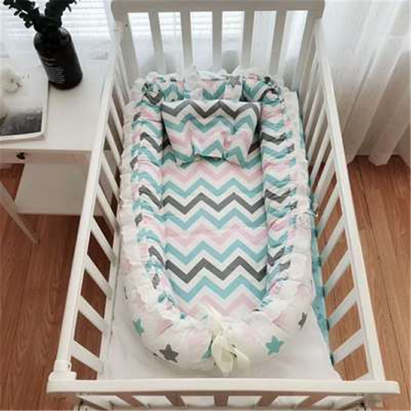 Baby Crib Neonatal Cotton Fiber Lace Simulation Uterus Portable Removable And Washable Isolation Bed Baby Nest: 9