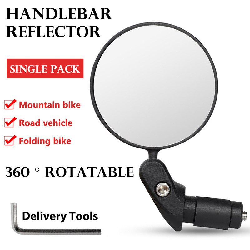 WEST BIKING Bicycle Rear View Mirror 360 Rotate Adjustable Back Sight Reflector Mirrors MTB Bike Handlebar Mirrors Accessories