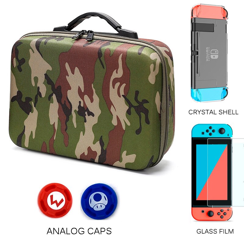 Hand Bag for Nintend Switch Travel Carrying Box Protective Case for Nintendo Switch NS Console Pokeball Game Accessories Storage: A 5 in 1