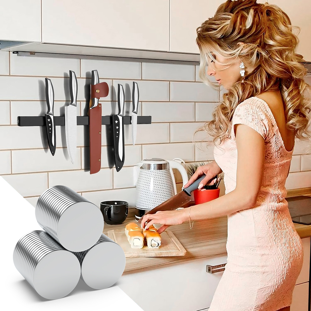 Strong Round Magnets With double-sided adhesive magnet for Fridge, DIY Projects, Science & Office Use Refrigerator magnet