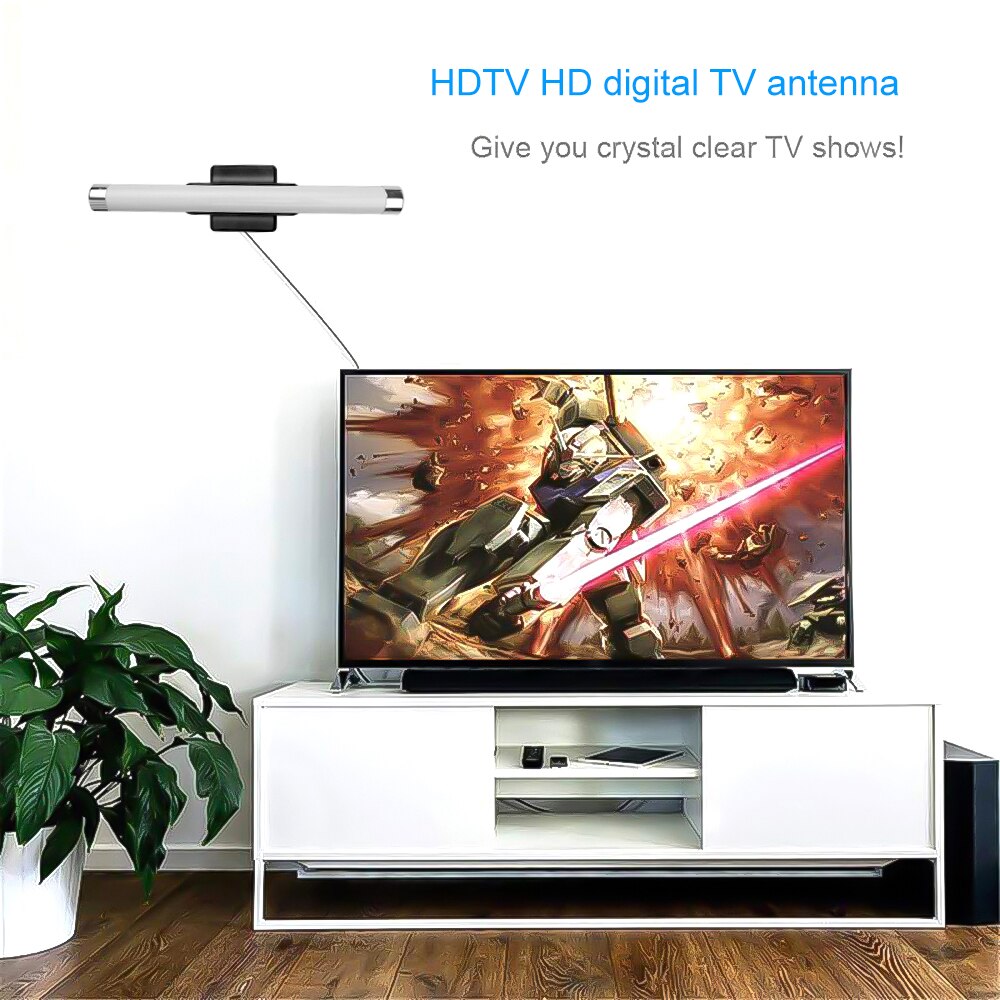 LED Light 4K HDTV Antenna 36dB Digital TV Antenna HD Build-In Amplifier Signal Booster Indoor HDTV 1080P Antenna
