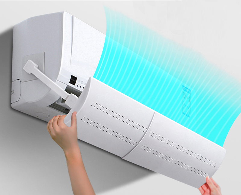 Adjustable Air Conditioner Baffle Household Air Conditioner Cold Air Shunt Anti-Direct Blowing Air Conditioner Windshield Tool: Thicken white 1