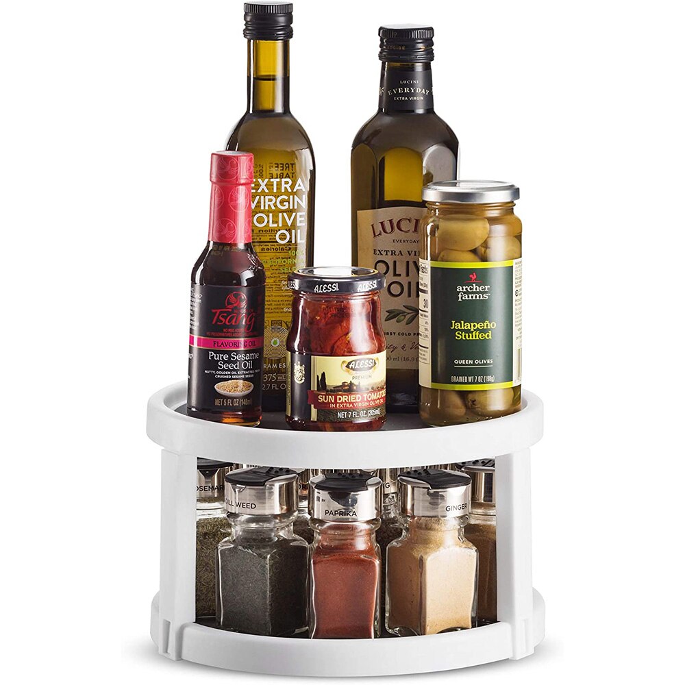 360 Degree Rotating Non-Skid Spice Rack Cabinet Tu... – Vicedeal
