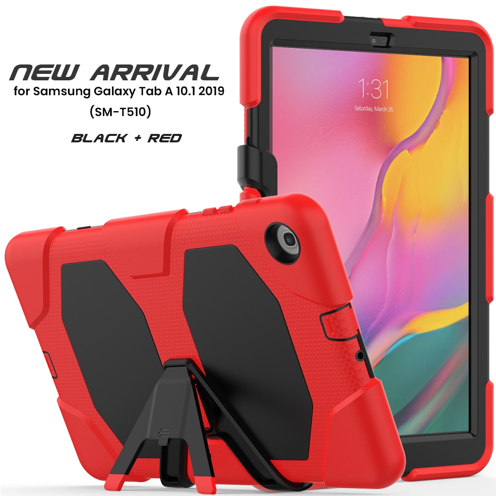 Hoesjes voor samsung galaxy tab  a 10.1 hoes afneembare kickstand siliconen schokbestendige tablethoes voor galaxy  t510/t515