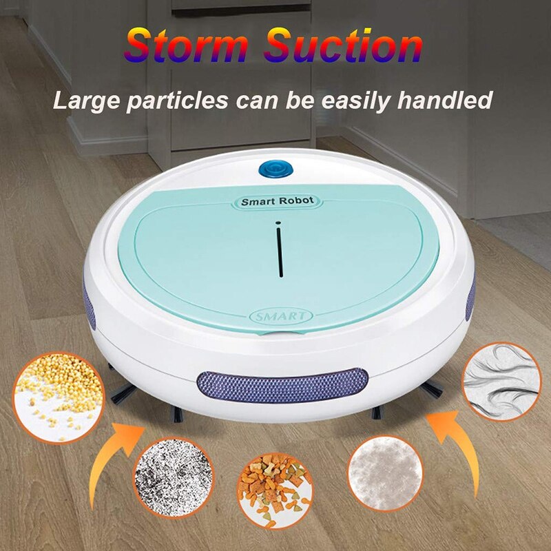 3-In-1 Robot er/Vacuum/Mop, Rechargeable Automatic Smart Robot Vacuum Cleaner Edge Cleaning Suction er for Pet Hair, C