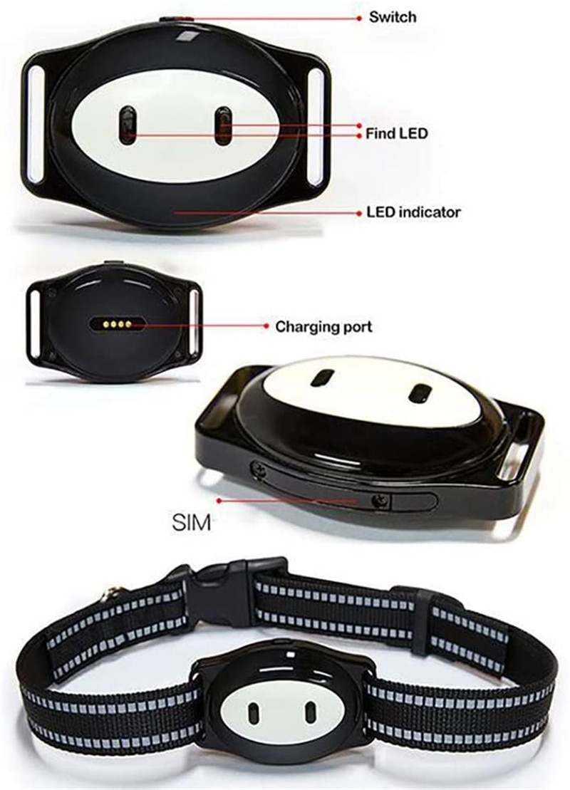 Localizador GPS GSM GPRS para mascotas, dispositivo localizador GPS para perros, GPRS, aplicación gratuita Lbs, dispositivo de seguimiento