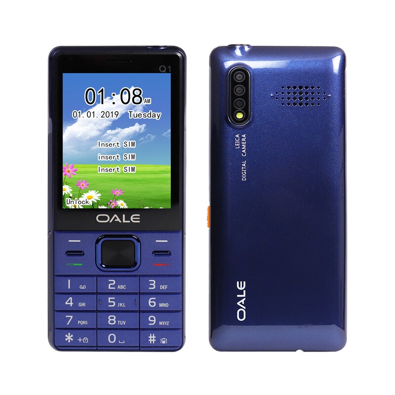 2.8 " skjerm tre sim telefon russisk tastatur nøkkel gsm telefoner mobiltelefon billig telefon kina mobiltelefoner original h-mobile  q1
