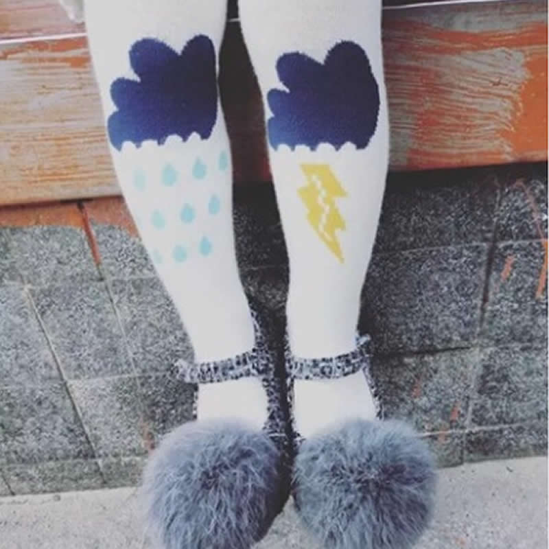 Baby Strümpfe Ebene Fuchs Baby Mädchen Lagerbier freundlicher Gestrickte Hohe Strümpfe Strumpfhosen Mädchen Herbst Strümpfe Art Strumpfhosen strumpfhosen