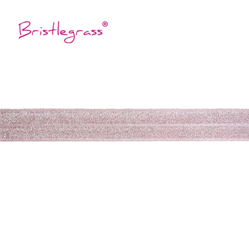 Bristlegrass 5 Yard 3/4 &quot;20Mm Zilveren Glitter Foe Vouw Over Elastiek Spandex Bands Tape Pols Haar Tie Hoofdband jurk Naaien Trim: Icy Pink