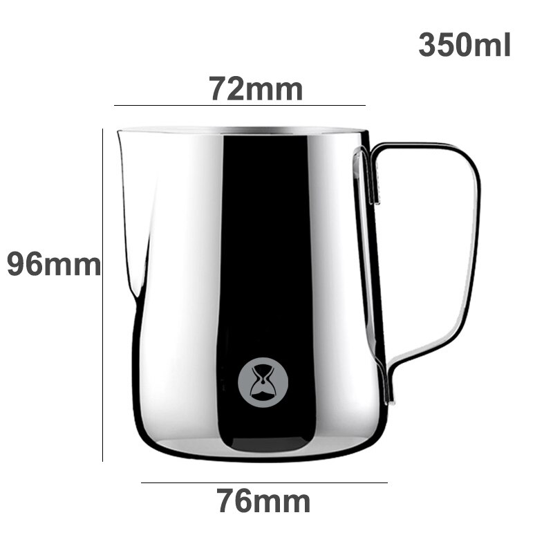 TIMEMORE barista pitcher classic pitcher latte art milk pitcher milk jug stainless steel 12oz/350ml, 20oz/600ml frothing pitch: 350ml