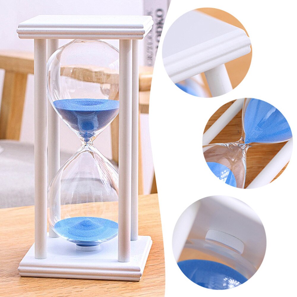 30 Minutes Time Counter Hourglass Sand Timer Retro Wooden Sandglass Clock