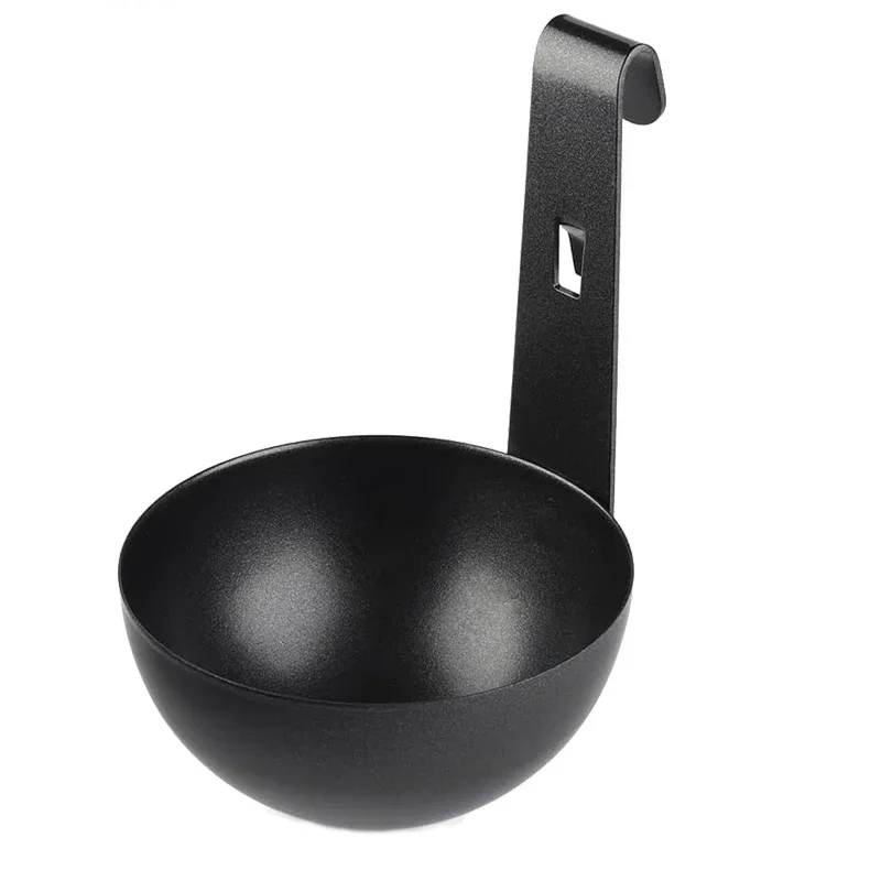 Poached Egg Maker Egg Poaching Pan Nonstick Large Egg Poachin Boiled Holder Egg Steamer Rack Egg Cooker Kitchen Supplies: black