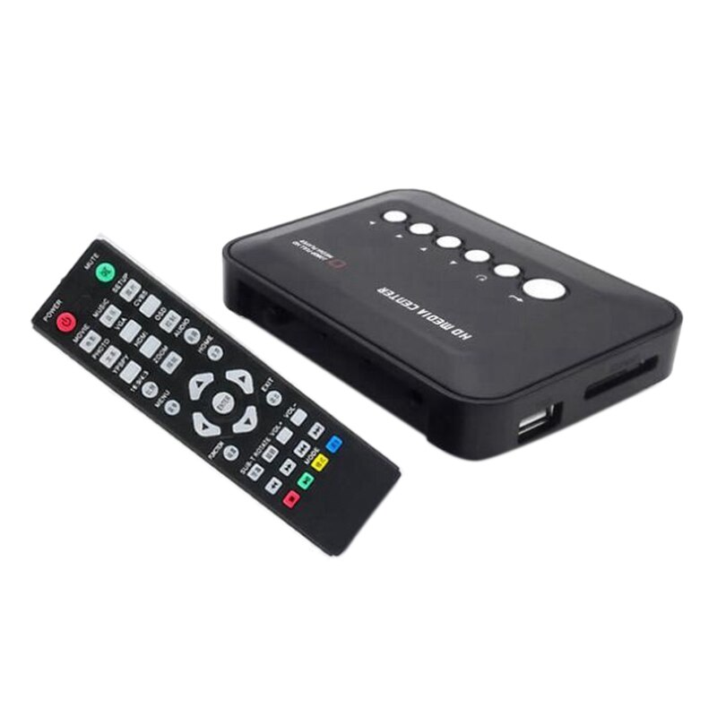K3 1080P Multimedia Player Full HD TV Video Player AV CRT HDMI with Remote Control Media Player: Black US PLUG