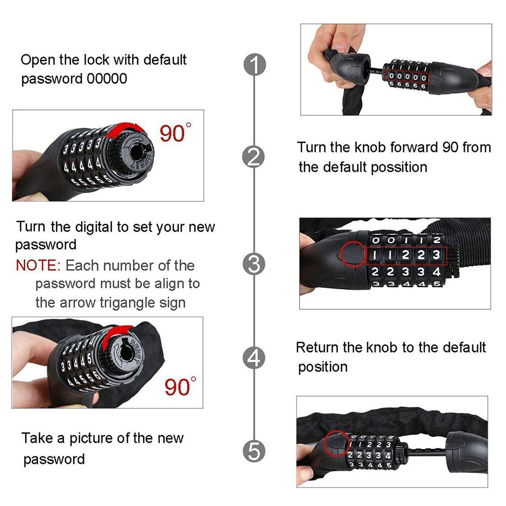 Fiets Wachtwoord Lock Anti-Diefstal Mtb Combinatie Lock Bike Kabel Code Lock Beveiliging Veiligheid Gecodeerde Stalen Bedrading Fiets Veiligheid lock