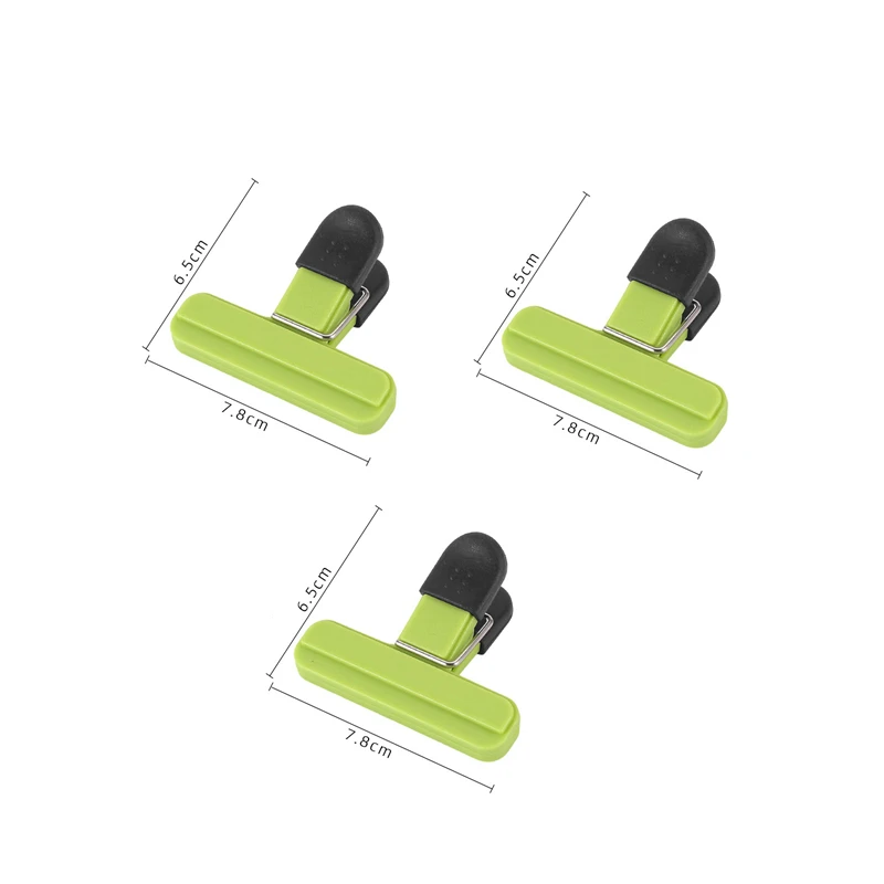 Portable Bag Clips Kitchen Storage Food Snack Seal Sealing Bag Clips Sealer Clamp Plastic Tool Kitchen Organization Accessories: Dark Khaki