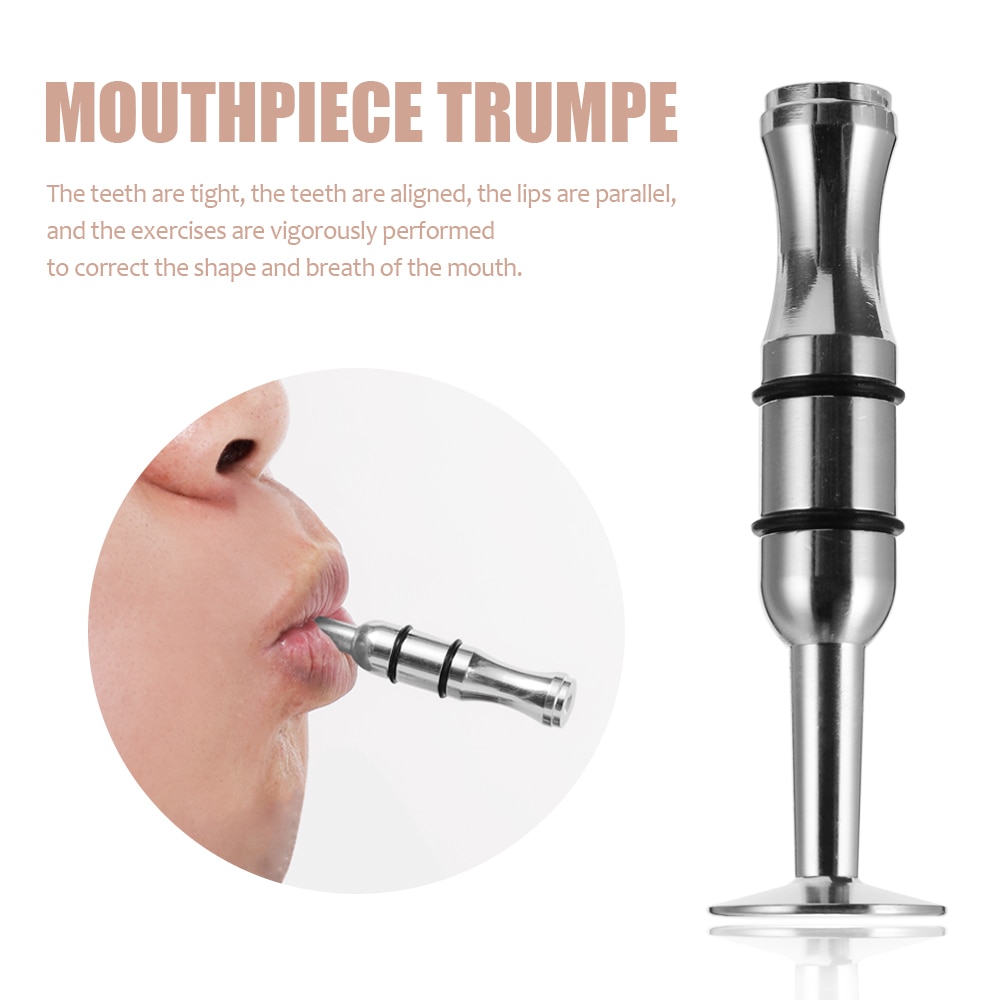 Iron Mouthpiece Trumpet Mouth Strength Trainer Silver for Saxophone Horn Trombone Tuba Accessories