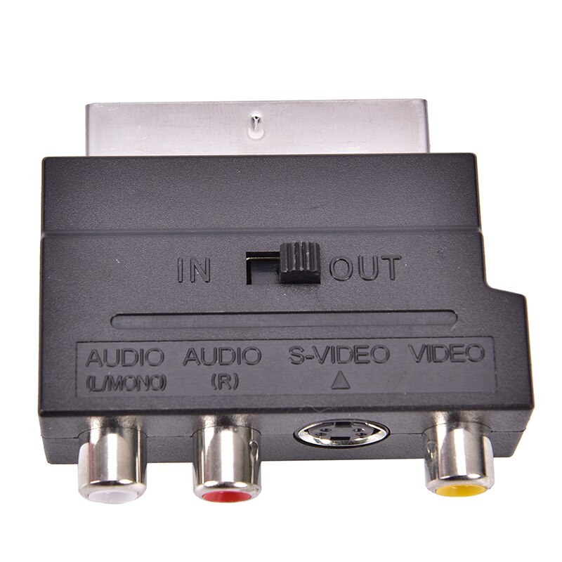 Rgb Scart Naar 3 21 Pin Rca S-Video Adapter Composiet Rca Svhs S-Video Av Tv Audio voor Video Dvd Recorder Tv Televisie Projector