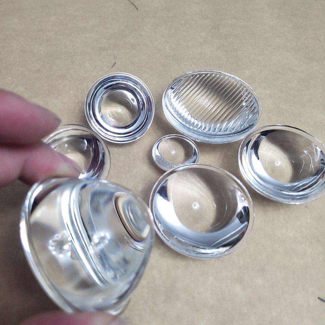 23 35 44 50 52 mm Plano convex stripe Optical Glass Lens for LED Flashlight Auto car lamp spotlight projection light