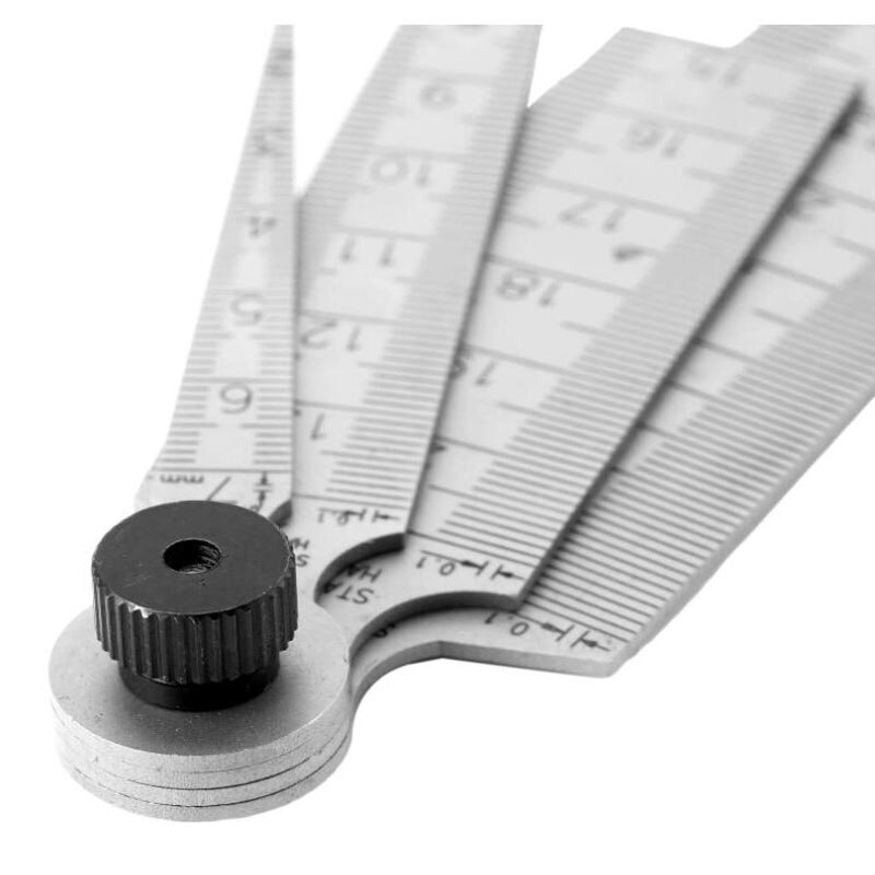 Conical Double-Sided Feeler Gauge Clearance Ruler 0-29mm Triangle Feeler Depth Gauge Clearance Hole Measurement Tool