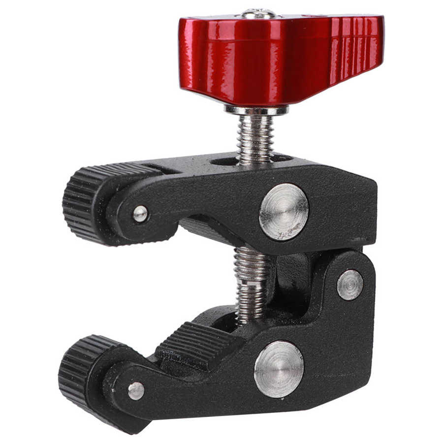 Photography Articulated Arm Crab Claw Super Clamp Clip Holder with 1/4 3/8 Screw Holes for Mirophone LED Video Light Monitor