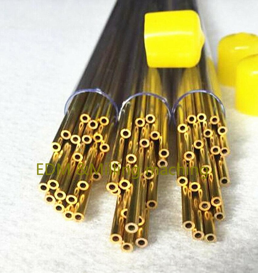 100PCS CNC EDM Drilling Machine Brass Electrode Single-Channel Tube Ø1.5MMx400MM For Wire EDM Machine Part