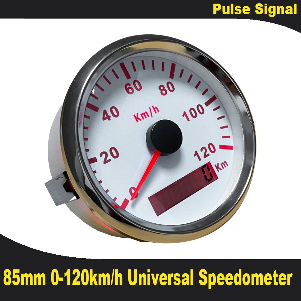 Eling 120/200km/ h nopeusmittari auton mittarit 85mm nopeusmittaria matkamittari moottoripyörän kääntymismittarit 9-32v ( pulssisignaali)