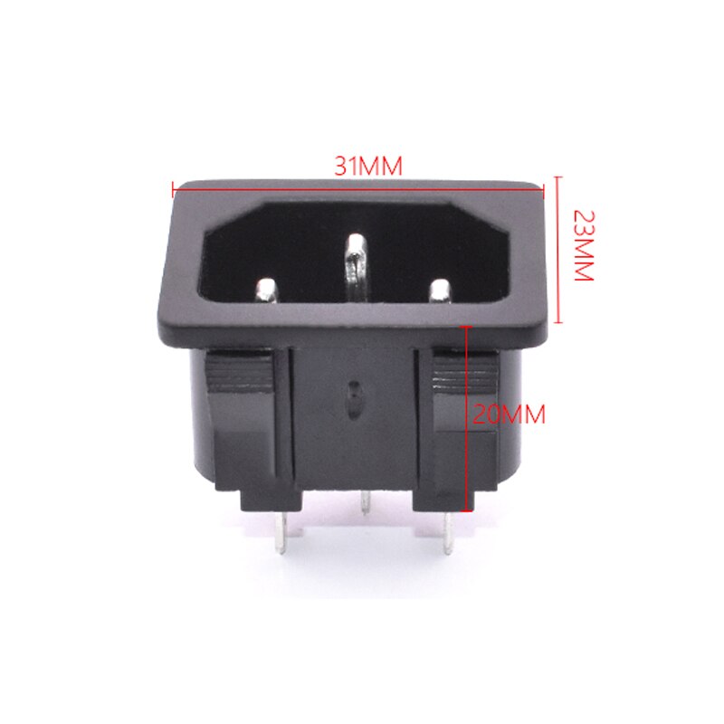 AC-01 IEC320 C14 C13 Fuse switch three-hole power cord charging plug male and female socket AC Power Panel Socket